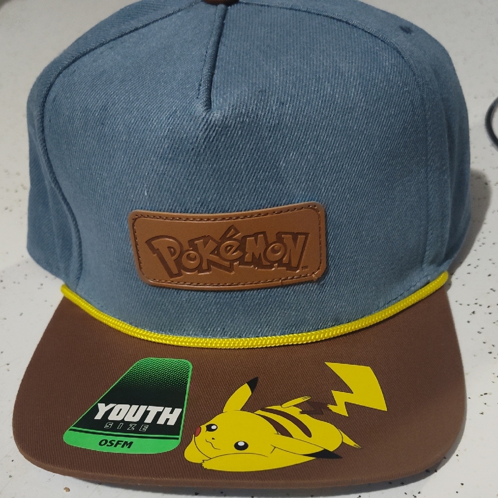 Pokemon Blue and Brown Pikachu Cap